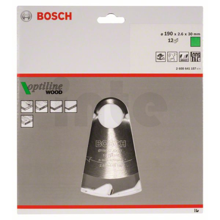 BOSCH Pilový kotouč Optiline Wood 2608641187