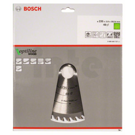 BOSCH Pilový kotouč Optiline Wood 2608640727