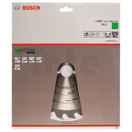 BOSCH Pilový kotouč Optiline Wood 2608640725