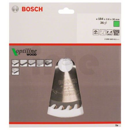 BOSCH Pilový kotouč Optiline Wood 2608640611