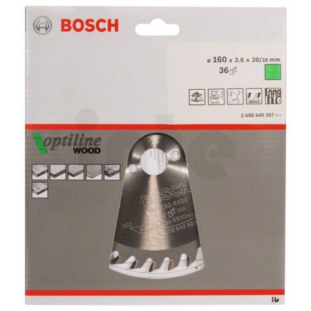 BOSCH Pilový kotouč Optiline Wood 2608640597