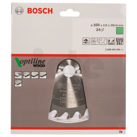 BOSCH Pilový kotouč Optiline Wood 2608640596