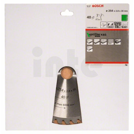 BOSCH Pilový kotouč Optiline Wood 2608640443