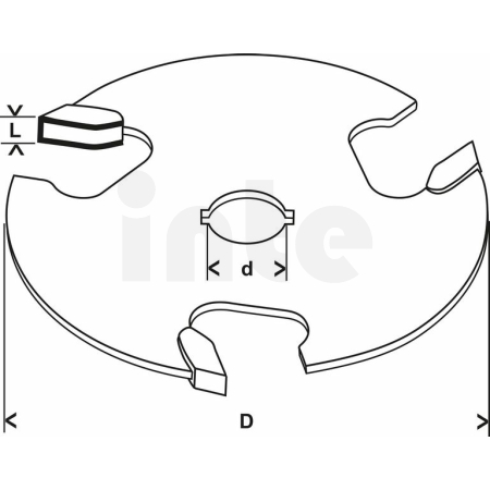BOSCH Kotoučová fréza Expert for Wood, 8 mm, D1 50,8 mm, L 3 mm, G 8 mm 2608629389