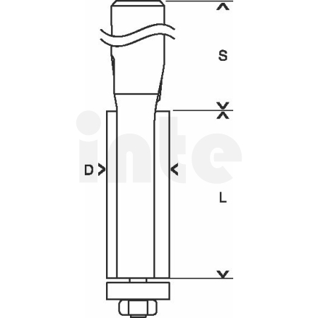 BOSCH Zarovnávací fréza Expert for Wood Laminate, 12 mm, D1 12,7 mm, L 50,8 mm, G 106,8 mm 2608629384
