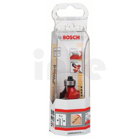 BOSCH Zaoblovací fréza Expert for Wood, 8 mm, D 25,4 mm, R1 6,35 mm, L 12,7 mm, G 55 mm 2608629374