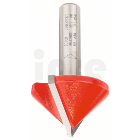 BOSCH Drážkovací fréza tvaru V, Expert for Wood, 8 mm, D 31,8 mm, L 19 mm, G 51 mm, G 90° 2608629370