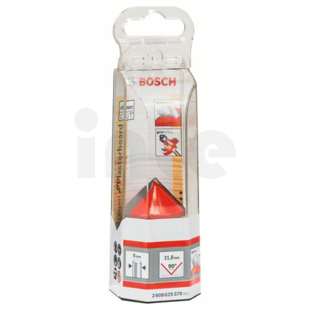 BOSCH Drážkovací fréza tvaru V, Expert for Wood, 8 mm, D 31,8 mm, L 19 mm, G 51 mm, G 90° 2608629370