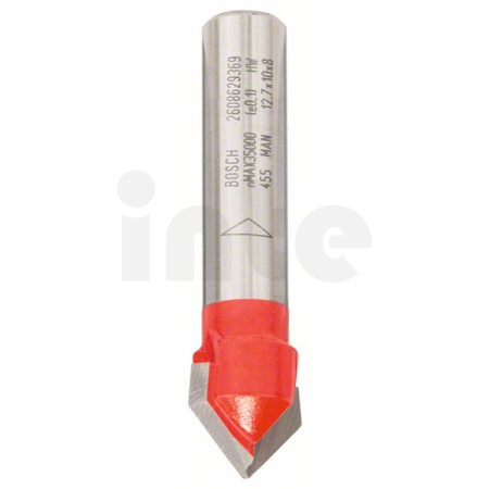 BOSCH Drážkovací fréza tvaru V, Expert for Wood, 8 mm, D 12,7 mm, L 10 mm, G 44,5 mm, G 90° 2608629369