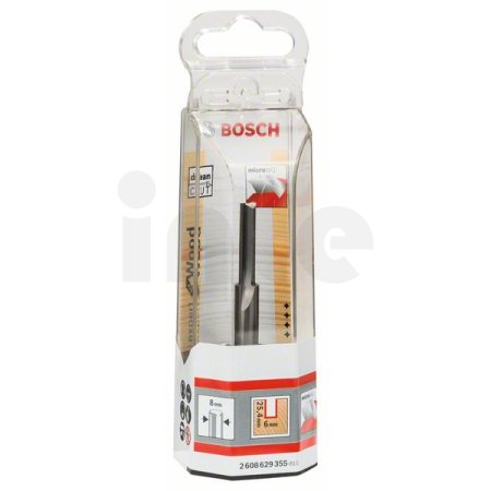 BOSCH Drážkovací fréza Expert for Wood, masivní, plný karbid, 8 mm, D1 6 mm, L 25,4 mm, G 76 mm 2608629355