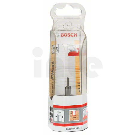 BOSCH Drážkovací fréza Expert for Wood, masivní, plný karbid, 8 mm, D1 3 mm, L 9,5 mm, G 50,7 mm 2608629353