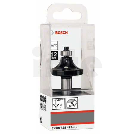 BOSCH Zaoblovací fréza, 12 mm, R1 12 mm, L 19 mm, G 70 mm 2608628471