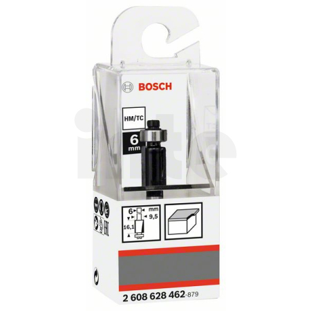 BOSCH Zarovnávací fréza, 6 mm, D1 9,5 mm, L 13,7 mm, G 56 mm 2608628462