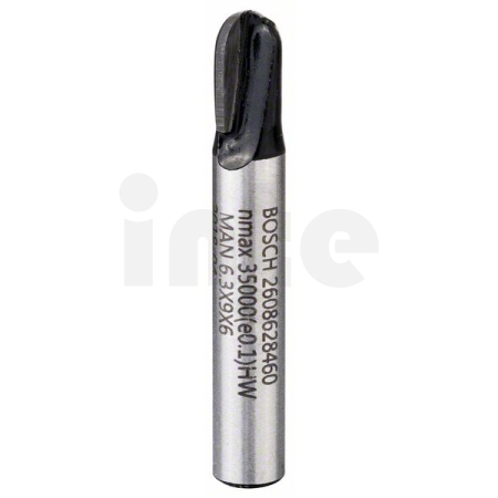BOSCH Žlábkovací fréza, 6 mm, R1 3,2 mm, D 6,35 mm, L 9,1 mm, G 40 mm 2608628460