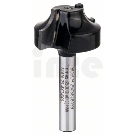 BOSCH Fréza na tvorbu hran E, 6 mm, R1 6,3 mm, D 25,4 mm, L 14 mm, G 46 mm 2608628459