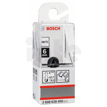 BOSCH Žlábkovací fréza, 6 mm, R1 6,3 mm, D 12,7 mm, L 9,2 mm, G 40 mm 2608628450