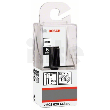 BOSCH Drážkovací fréza, 6 mm, D1 12,7 mm, L 19,6 mm, G 51 mm 2608628443