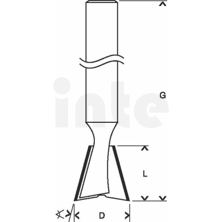 BOSCH Rybinová fréza, 8 mm, D1 14 mm, L 14 mm, G 55 mm, 15° 2608628408