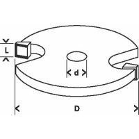BOSCH Kotoučová fréza, 8 mm, D1 32 mm, L 6 mm, G 51 mm 2608628404