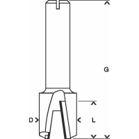 BOSCH Drážkovací fréza na drážky pantů, 8 mm, D1 12,7 mm, L 12,7 mm, G 50,8 mm 2608628399