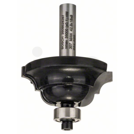 BOSCH Fréza na tvorbu hran D, 8 mm, R1 6,3 mm, B 15 mm, L 18 mm, G 60 mm 2608628397