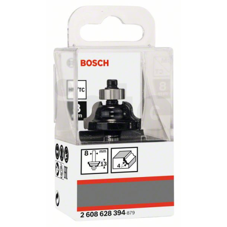 BOSCH Fréza na tvorbu hran B, 8 mm, R1 4 mm, B 8 mm, L 12,4 mm, G 54 mm 2608628394