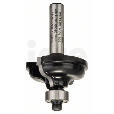 BOSCH Fréza na tvorbu hran A, 8 mm, R1 4,8 mm, B 11 mm, L 14,3 mm, G 57 mm 2608628393