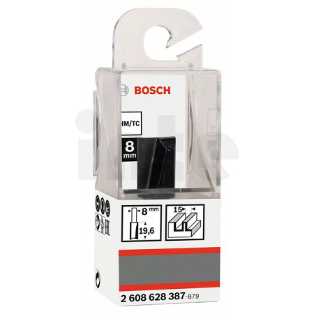 BOSCH Drážkovací fréza, 8 mm, D1 15 mm, L 19,6 mm, G 51 mm 2608628387