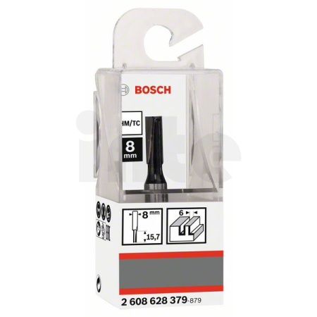 BOSCH Drážkovací fréza, 8 mm, D1 6 mm, L 15,7 mm, G 48 mm 2608628379