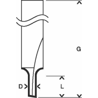 BOSCH Drážkovací fréza, 8 mm, D1 4 mm, L 8 mm, G 51 mm 2608628377