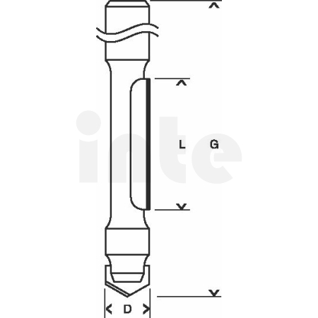 BOSCH Kopírovací fréza, 8 mm, D1 8 mm, L 19 mm, G 66 mm 2608628371
