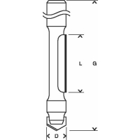 BOSCH Kopírovací fréza, 8 mm, D1 8 mm, L 19 mm, G 66 mm 2608628371