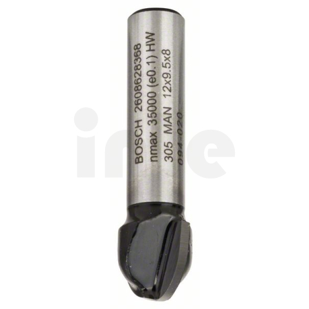 BOSCH Žlábkovací fréza, 8 mm, R1 6 mm, D 12 mm, L 9,2 mm, G 40 mm 2608628368