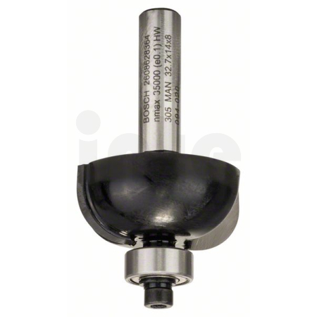 BOSCH Dlabací fréza s kuličkovým ložiskem, 8 mm, R1 10 mm, D 32,7 mm, L 14 mm, G 55 mm 2608628364