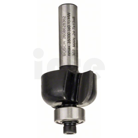 BOSCH Dlabací fréza s kuličkovým ložiskem, 8 mm, R1 6 mm, D 24,7 mm, L 13 mm, G 53 mm 2608628362