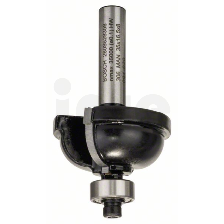 BOSCH Fréza na tvorbu hran F, 8 mm, R1 9,5 mm, D 35 mm, L 16,2 mm, G 59 mm 2608628358