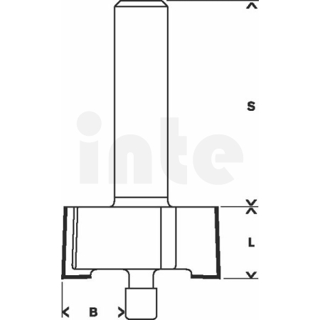 BOSCH Falcovací stopková fréza, 8 mm, B 9,5 mm, D 31,8 mm, L 12,5 mm, G 54 mm 2608628350
