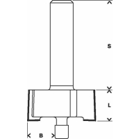 BOSCH Falcovací stopková fréza, 8 mm, B 9,5 mm, D 31,8 mm, L 12,5 mm, G 54 mm 2608628350