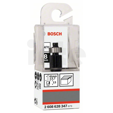 BOSCH Zarovnávací fréza, 8 mm, D1 12,7 mm, L 13 mm, G 56 mm 2608628347