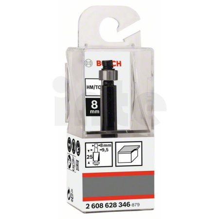 BOSCH Zarovnávací fréza, 8 mm, D1 9,5 mm, L 25,4 mm, G 68 mm 2608628346