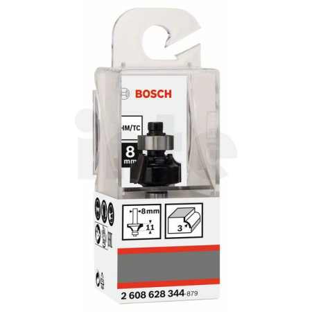 BOSCH Zaoblovací fréza, 8 mm, R1 3 mm, L 10,2 mm, G 53 mm 2608628344
