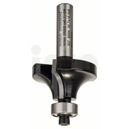 BOSCH Zaoblovací fréza, 8 mm, R1 10 mm, L 16,5 mm, G 57 mm 2608628342