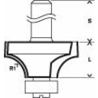 BOSCH Zaoblovací fréza, 8 mm, R1 6 mm, L 13,2 mm, G 53 mm 2608628340