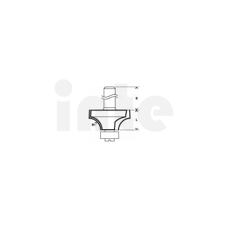 BOSCH Zaoblovací fréza, 8 mm, R1 4 mm, L 10,5 mm, G 53 mm 2608628339
