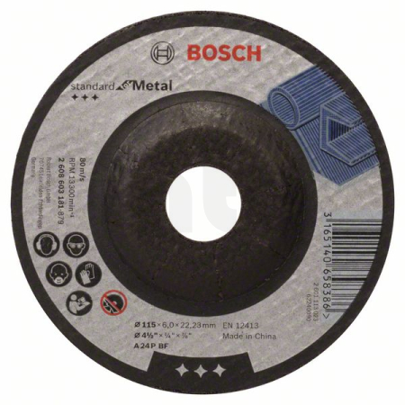 BOSCH Hrubovací kotouč profilovaný Standard for Metal 2608603181