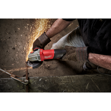 MILWAUKEE AGV13-125XSPDEB KIT - 1250 W úhlová bruska s AVS systémem a pádlovým spínačem 4933471194
