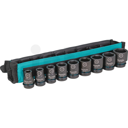 Makita - sada nástrčných klíčů čtyřhran 1/2" IMPACT BLACK 8 ks v textilním pouzdru E-16601