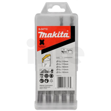 Makita - sada vrtáků SDS-Plus 5 ks v plastové krabičce B-54710