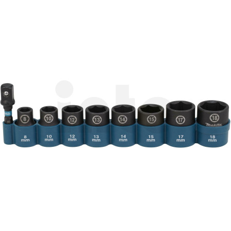 Makita - sada nástrčných klíčů 3/8",čtyřhran IMPACT BLACK 8ks=oldB-54651 E-16639