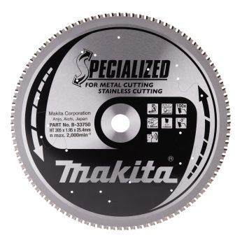 Makita - kotouč pilový nerez SPECIALIZED 305x2x25.4mm 100Z = old B-23123 B-33750